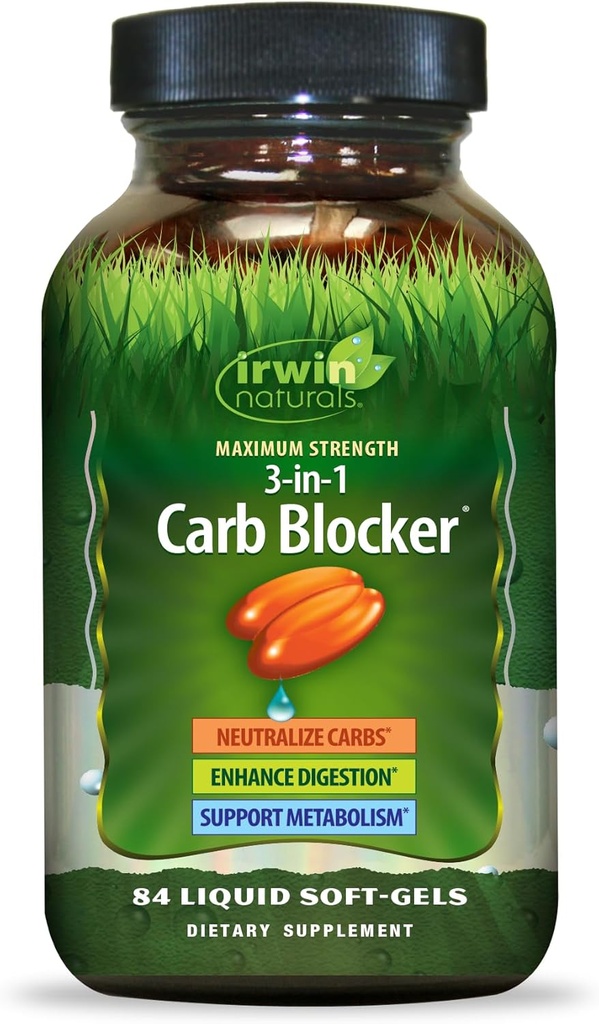 Irwin Naturals Putere maxima 3-in-1 Carb Blocker 84 Conte