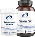 Proiectări pentru sănătate Bundle prenatal & probiotic - Pro prenatal (180 capsule) Multivitamine prenatale cu Folat și minerale Chelate și femei probiomed (30 capsule) Sanatate si Probiotic vaginal