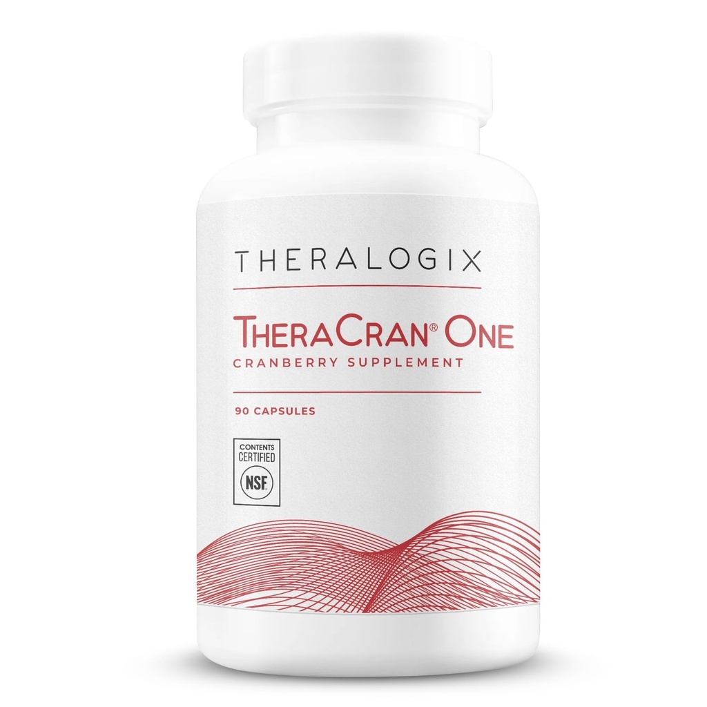 Theralogix TheraCran One capsule de cranberry - 90 de zile de aprovizionare - Supliment pentru bărbaţi şi femei - pentru a sprijini tractul urinar Sănătate* - 36 mg PAC solubile pe capsulă - NSF Certified, 90 Conte (Pachet de 1)