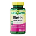 IKJ Biotin Hair/Skin/Nails Sănătate Supliment alimentar Softgels, 10.000 mcg, 120 Conte