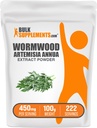 BulkSupplements.com Wormwood Extract pulbere - Artemisia Annua Sursat din frunze de lemn de vierme dulce, Supliment vegetal - Gluten gratuit, 450 mg pe servire, 100g (3.5 oz) (Pachet de 1)