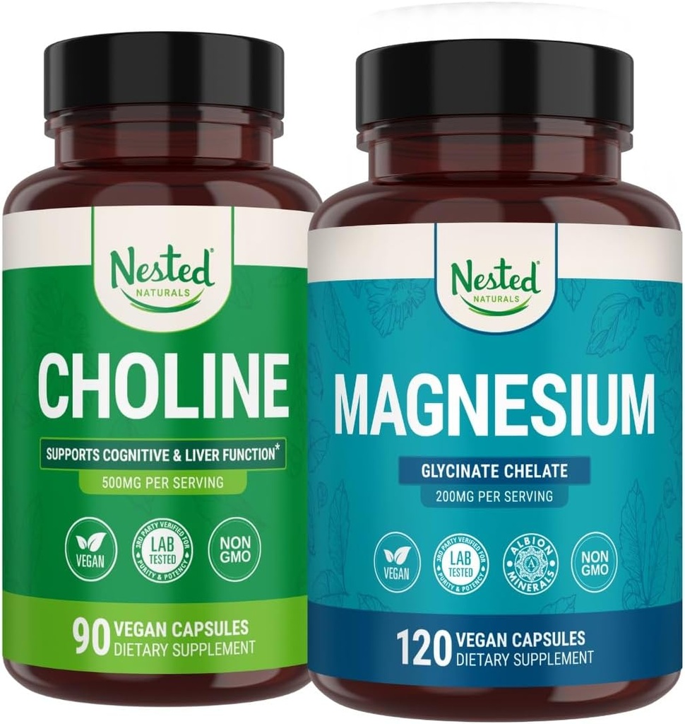 Naturale Nested Choline Bitartrate & Magneziu Glicinate Chelate Stack 