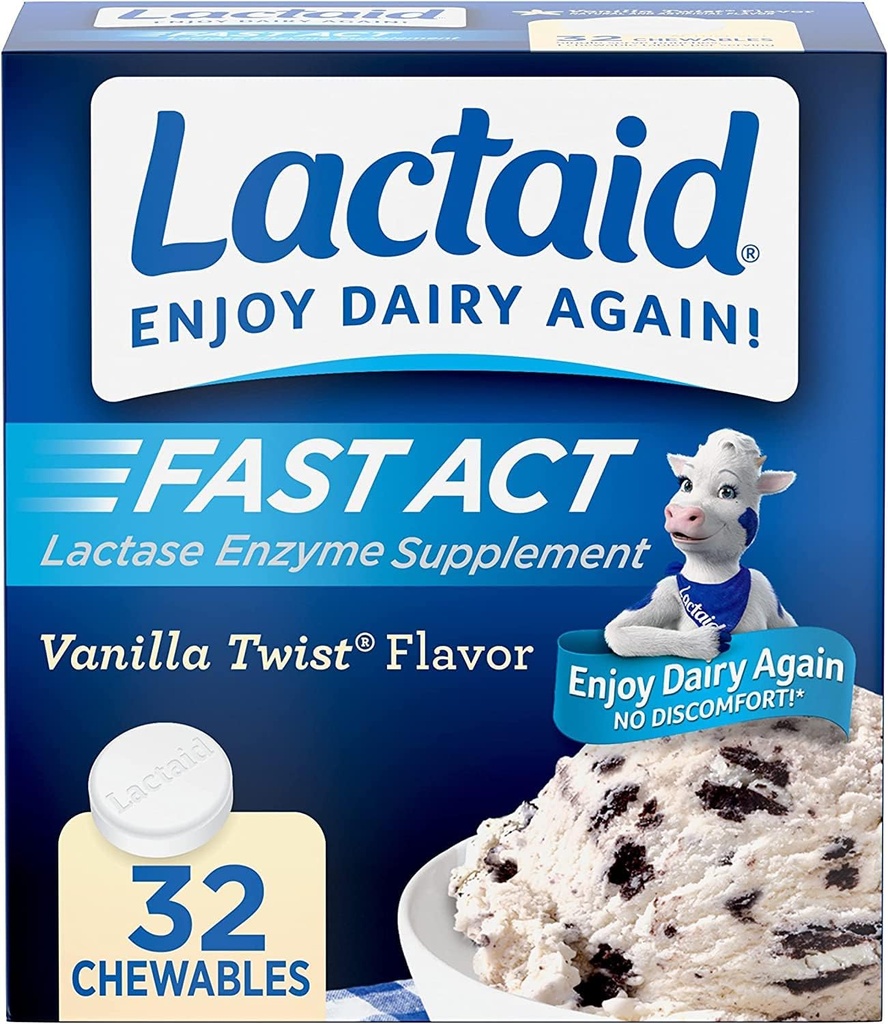 ACTAID Fast Act Masticables Vanilla Twist 32 comprimate (cutie cu 3)