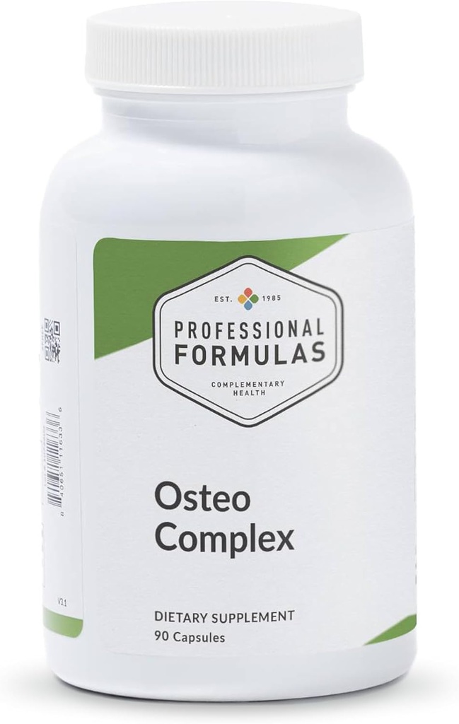 Formule profesionale Osteo Complex densitate osoasă Suport cu Calciu, Hidroxiapatit Microcristalin Plus Magneziu, D3 & Boron pentru Absorbţie maximă * - Gluten gratuit, hipoalergic, 90 capsule