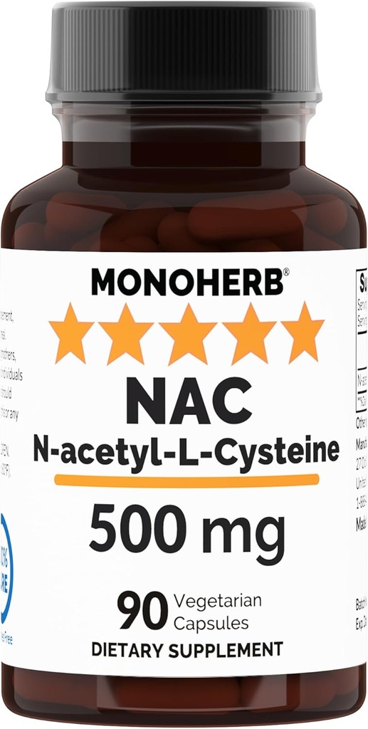 N-Acetil-L-Cysteine - NAC - 500 mg - 90 Veg Capsule