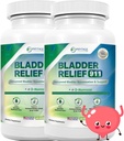 Relief vezicule 911 Detoxifiere Putere - pentru bărbați și femei oferă suport pentru vezica urinară, 60 Capsule vegetale - 2 ambalaj