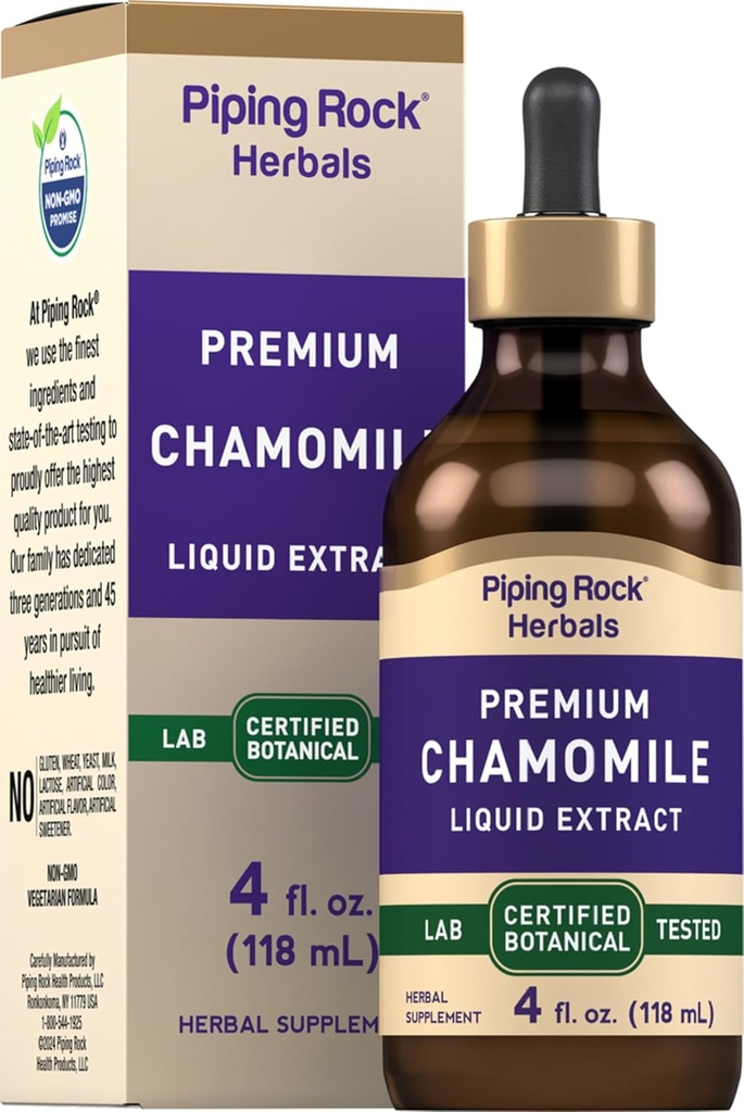 Piping Rock Chamomile Flower Extract picături lichide 