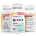 Supozitoare de acid boric pentru femei 600 mg 30 Pack - Solutie Odor & Drojdie Supozitoare acid boric - Supozitoare vaginale pentru PH Balanta si sanatate vaginala - Solutie vaginita pentru femei
