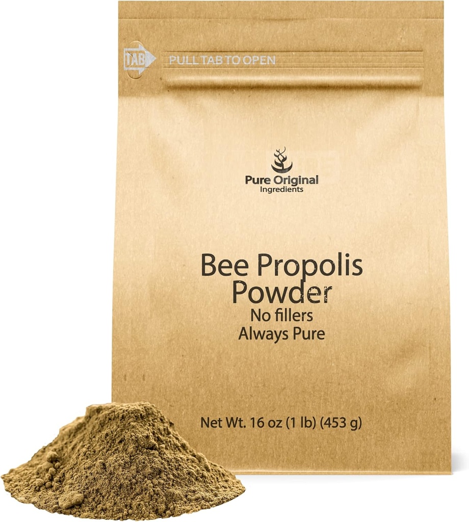 INGREDIENTE ORIGINALE DE ALBINE Pudră de propolis (1 lb) Nu fillere, Lab verificat, întotdeauna pur