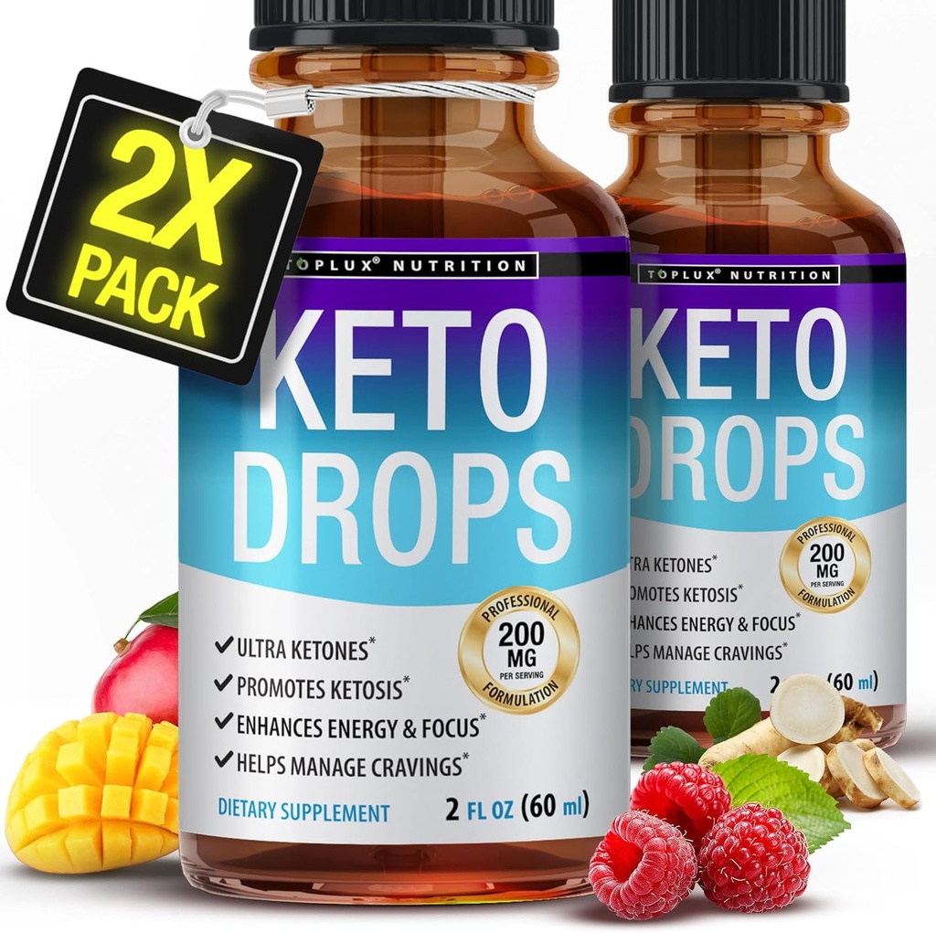 Toplux Keto Dieta scade Suplimentul Ketogenic - Formula Premium pentru a sprijini Ketoza, mai buna absorbtie lichid, Garcinia Cambogia, pentru barbati si femei