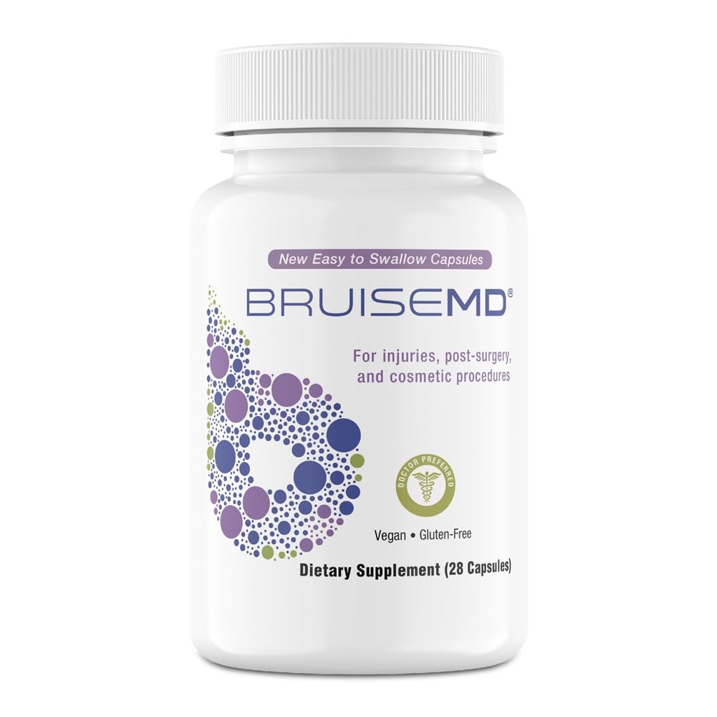 Arnica 1000mg şi Bromelain 500mg 2,400GDU/g Supliment pentru vânătăi şi inflamaţii, Capsule uşor de înghiţit (7-zi de aprovizionare) - Formula avansată de tratament Bruise