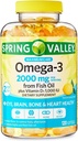Convergenta Ingrijire maxima Omega-3 din Ochiul de Peste Creier Oase & Heart Health Supliment alimentar Softgels, 2000 mg, 120 Conte