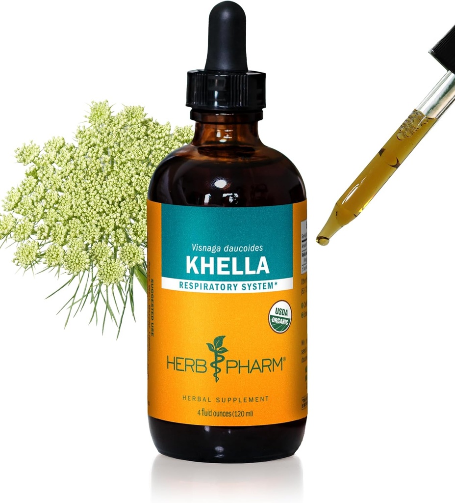 Herb Pharm Khella Extract lichid pentru suport de sistem respirator - 4 Ounce