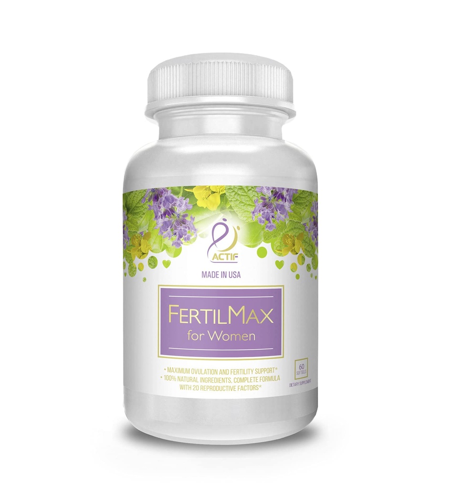 ACTIF FertilMax pentru femei - #1 Suplimentul de fertilitate şi suport de ovulaţie, Rezistenţa maximă, dovedit clinic - non-GMO, Made in USA, 60 Conte