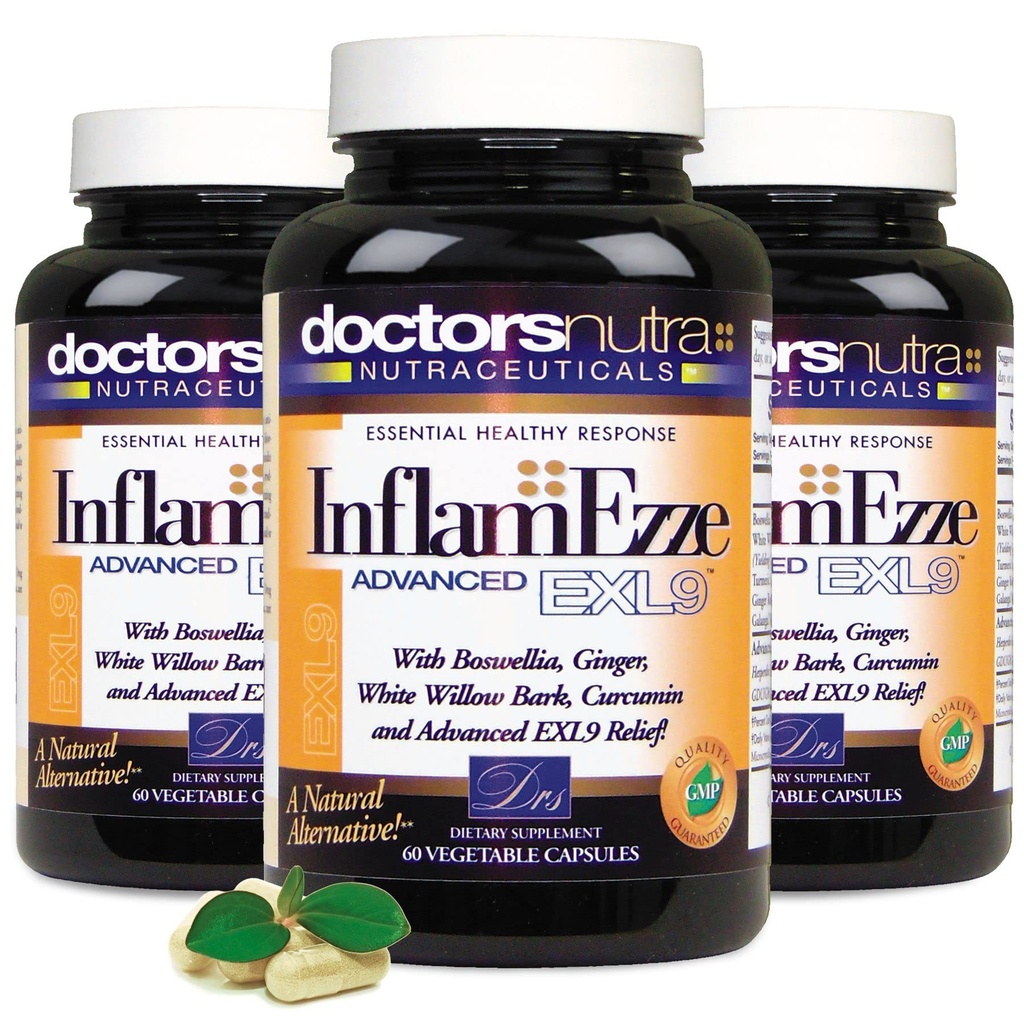 (Pachet de 3 InflamEzze - Total 180 capsule conte