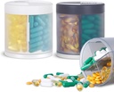2 Pack KIGI mare capacitate medicament Organizator pastile sticle cu 4 Compartimente