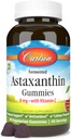 Carlson - Astaxanthin Gummies, cu vitamina C, suport imun, antioxidant, Heart Health, Non-GMO, Cherry Flavor, 90 Vegetarian Gummies