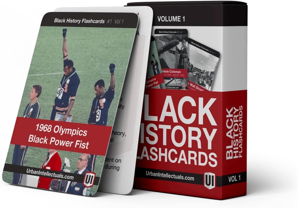Urban Intelectuals Black History Flashcards - Volume 1 Faimous Black Cultural Holiday Trivia Carduri Activităţi educaţionale pentru adulţi