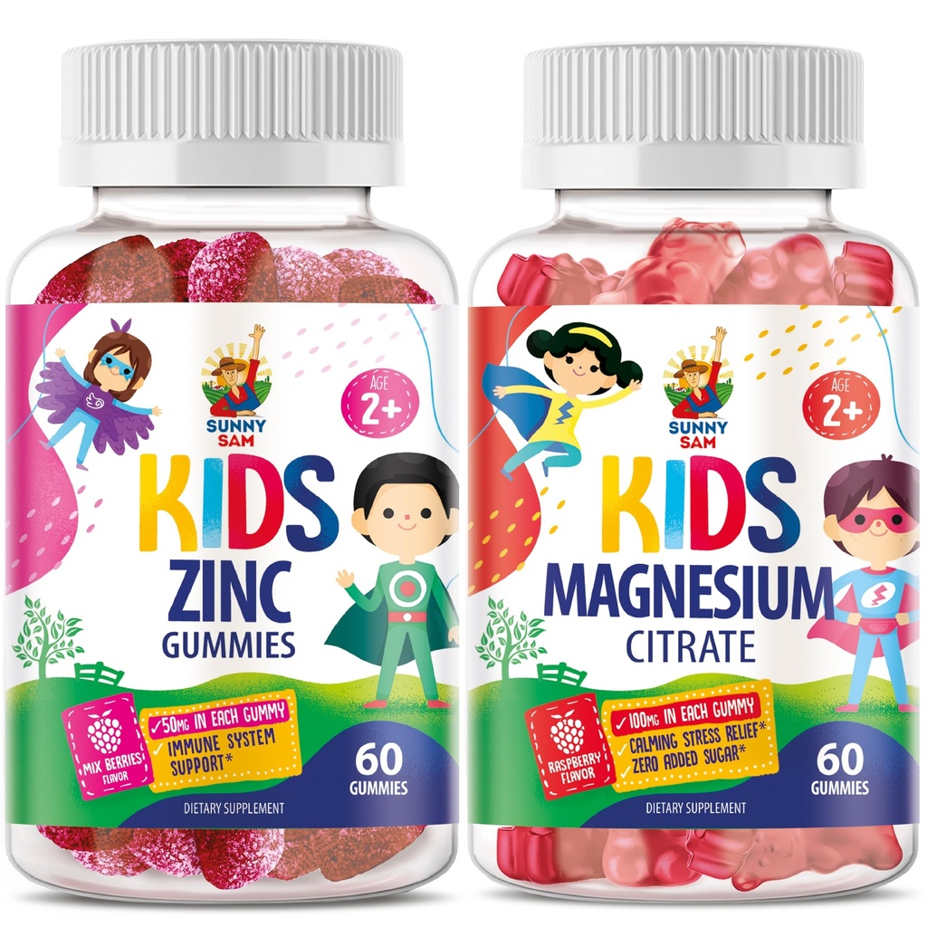 SUNNY SAM Zinc Gummy masticabile & magneziu Gummies pentru copii