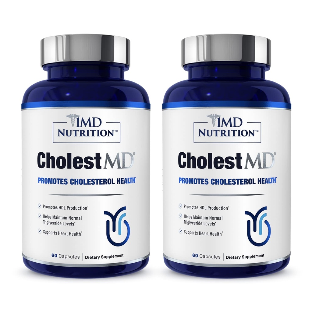 1MD Nutriție CholestelMD cu extract de frunze de măsline, Bergavit, Niacin, 