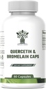 1000mg Querbetin, 200mg Bromelain Complex - Immune Support, Sezoniere Alergia si Suplimentul de sanatate respiratorie - Vegan, Non-GMO, 60 capsule