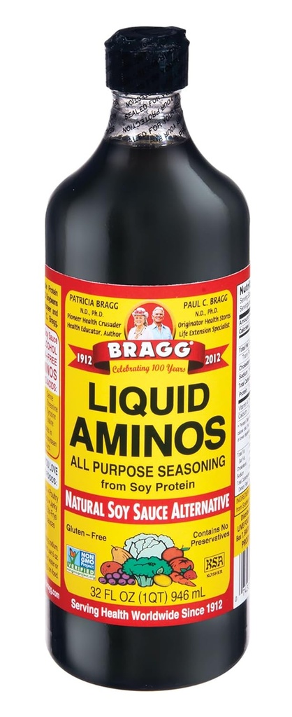 Bragg Amino Proteine concentrat, lichid, 32 Ounce (Pachet de 12)