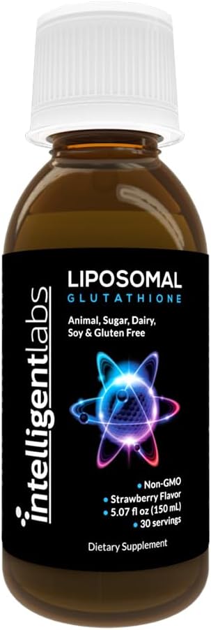 Labs Inteligent Liposomal Glutatione - Antioxidant foarte avansat, Setria redusa, 500MG per Supliment lichid de servire Organic, 30 Serviri