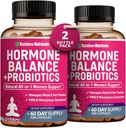 (2 Pack) Echilibru hormonal + Probiotice pentru femei (3450 mg) Relief natural pentru menopauză, Flash fierbinte, PMS, Bloating 