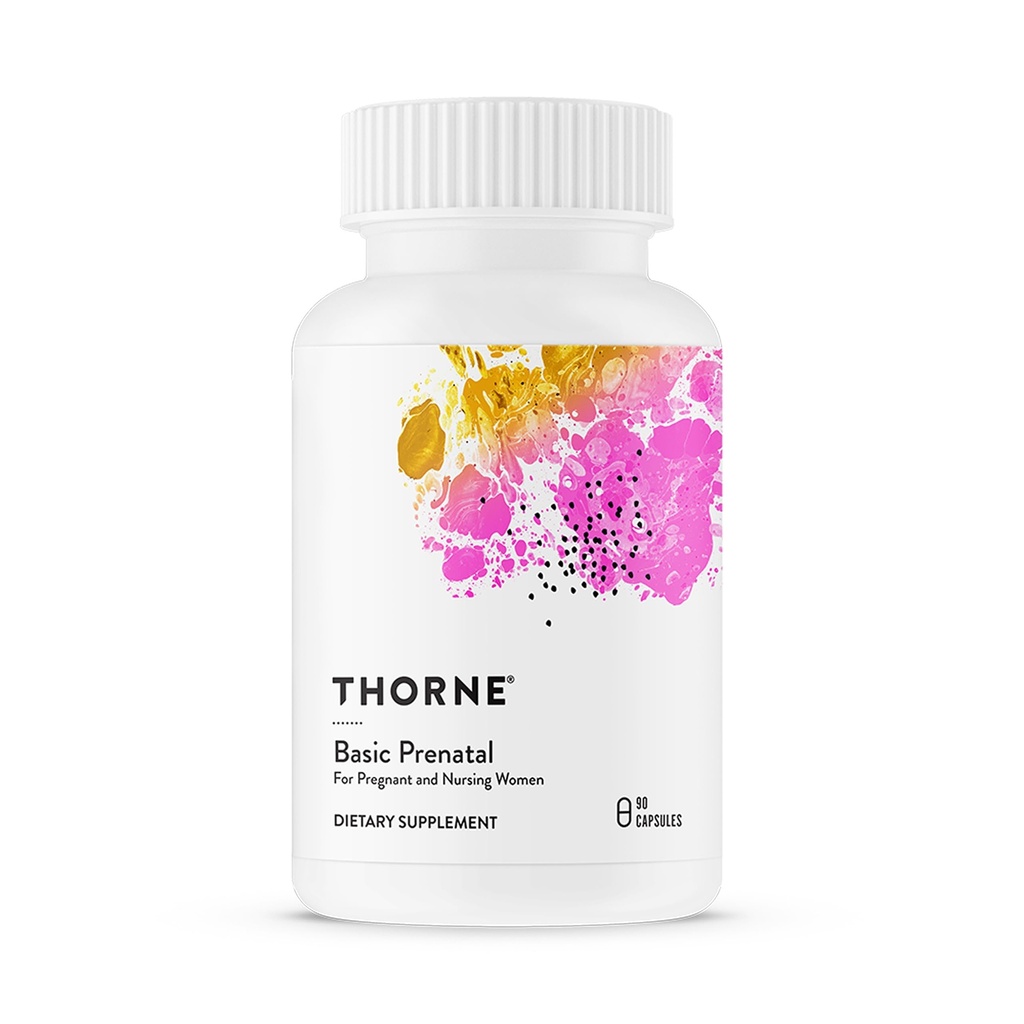 THORNE - Bază prenatală - bine cercetat Folate Multi pentru femeile gravide și nursing include 18 vitamine și minerale, Plus colină - Gluten, lactate și soia-free - 90 capsule - 30 Serviri
