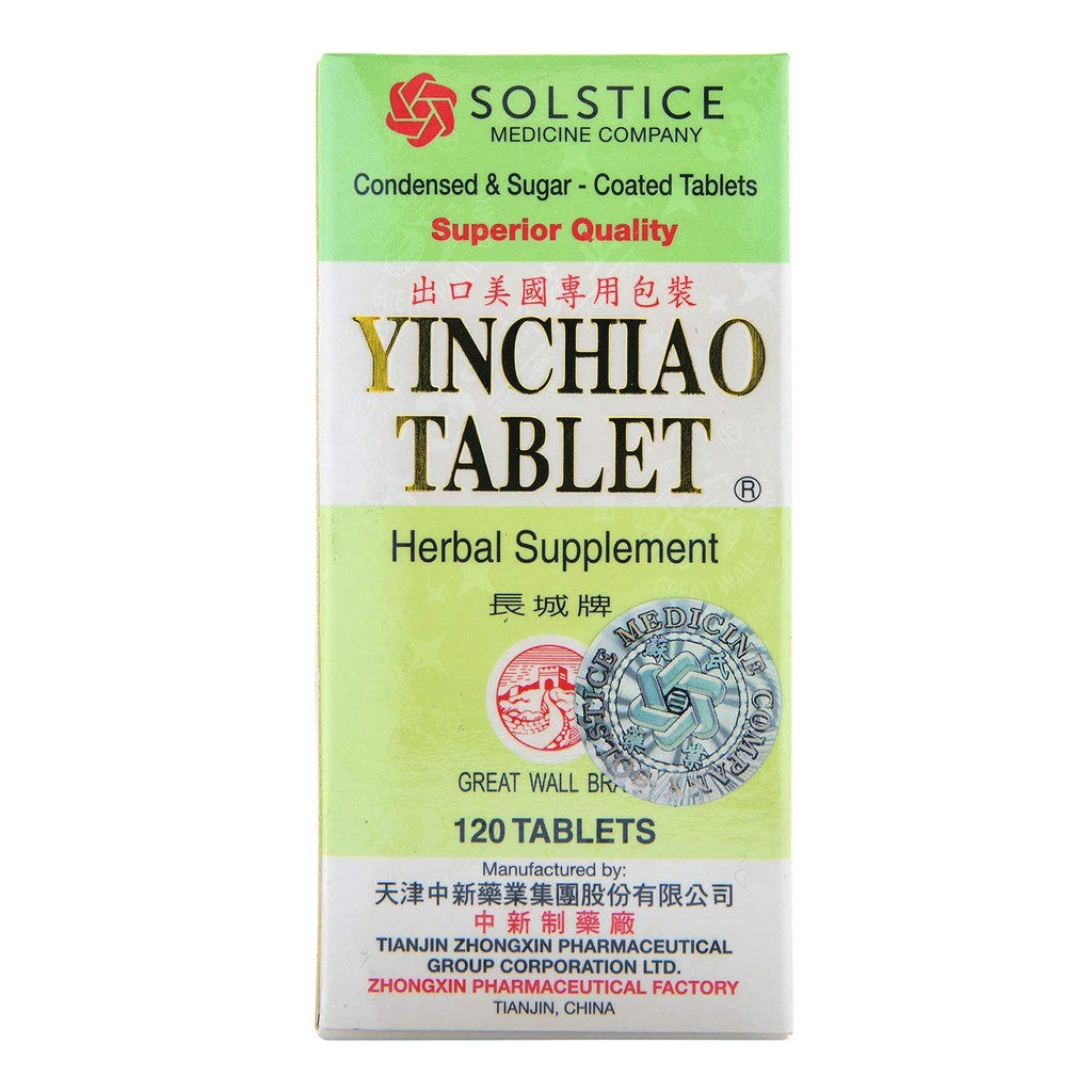 Yin Chiao Herbal Supliment (susţine sinusurile, sistemul imunitar şi respirator) (120 comprimate pe flacon) (1 flacon) (Solstiţiu)