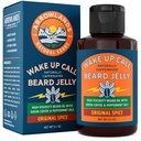 Wake Up Call Beard Jelly - Caffeine Barbă ulei de creștere cu ulei de cafea verde virgin și mentă, îngroșat natural și Moisturizer (3.1oz, Original Spice)