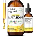 Picături rădăcină Maca sălbatice și organice pentru femei și bărbați - Mood, Focus, Active Lifestyle - Peruvian Maca Supliment - Vegan, Sugar & Alcool - 2 fl oz