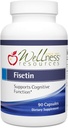 Wellness Resources Fisetin - Novusetin Fisetin Supliment pentru Longevitate, Memorie, Focus, Brain Health - Senolitic și Situin Activator - Gluten-Free, Non-GMO, Vegan (100mg, 90 capsule)