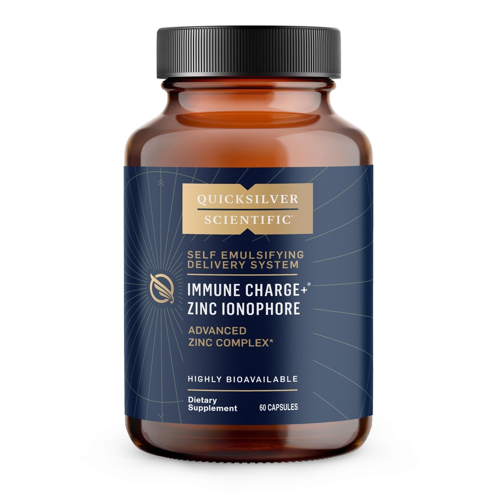 Quicksilver Scientific Immune Charge+ Zinc Ionophore - Zinc Supplement Complexat cu Querbetin, Luteolin, Hesperetin Immune + GI Support (60 capsule)