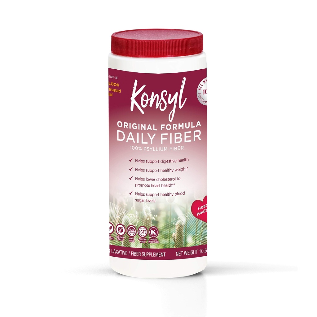KONSYL PHARMACES Original Formula 100% Psyllium Fiber, 10.6 Ounce, Powder
