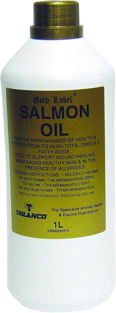 Gold Label Salmon Oil, Supliment cal, Pentru sănătate, Fitness & Booting Sistemul imunitar, 1 Litre