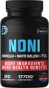 20:1 Noni Capsule 17700mg - Supliment pentru Imun, Muscle & Digestion Support -10in1 Adăugat Boswellia, Elderberry, Turmeric, Ginger & More - 120 Capsule Vegane, Ne-GMO & Gluten-Free