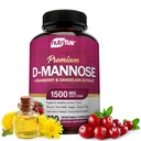 NutriFlair D-Mannose 1200mg, 120 capsule - cu Extract de merișoare și păpădie - Natural tractului urinar Suport UTI - Cel mai bun D Manose pulbere - Flush Impurities, Detox Body, pentru femei și bărbați