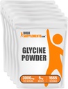 BulkSupplements.com Powder Glicină - Suplimente Glicină, Suplimentul Aminoacid - Fără aromă & Gluten, 3g per Serving, 1kg (Pachet de 5) (11 lbs)
