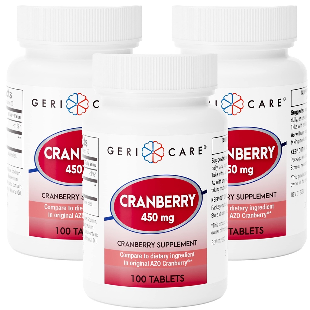 GeriCare Cranberry Supliment, 100 comprimate 450 mg (3)