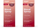 Ingrijire de baza Rezistenta maxima 12 ore Spray nazal, solutie HCl Oxymetazolina, Congestion Relief, Rece si Alergia Medicina, Decongestant, 1 Fl Oz (Pachet de 2)
