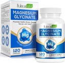 Glicinat de magneziu pur, Magneziu mare Absorbţie Magneziu, Supliment de magneziu Susţine Picior, Muşchi, Nervi, Sănătate osoasă, 120 Capsule Glicinat de magneziu