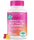 Caroserie roz Stork Fertilitate + Prenatal + Vitamine Gummy postnatale 