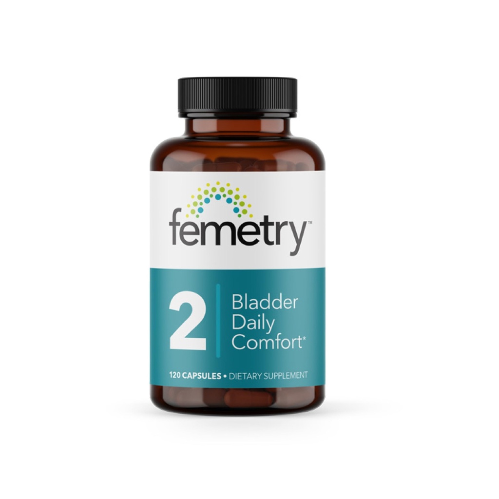 Femetrie Bladder Daily Comfort - Soothes Iritaţie - Susţine răspuns histaminei sănătoase - promovează sănatate de iluminare a vezicii urinare - Cistita interstiţială - 120 capsule