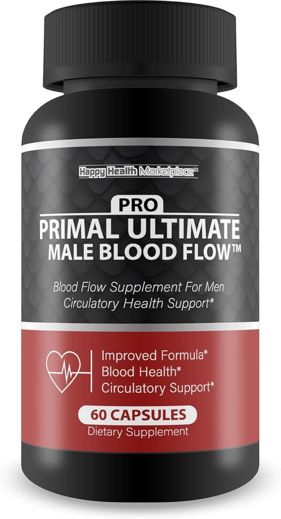 Pro Primal Ultimate Blood Flow de sex masculin - nostru cel mai avansat flux de sânge Circulata suport - fluxul de sange Pro X Primal Ultimate Max fluxul de sânge Suplimentul capsule de pulbere Circulaţie întreg corpul pastile