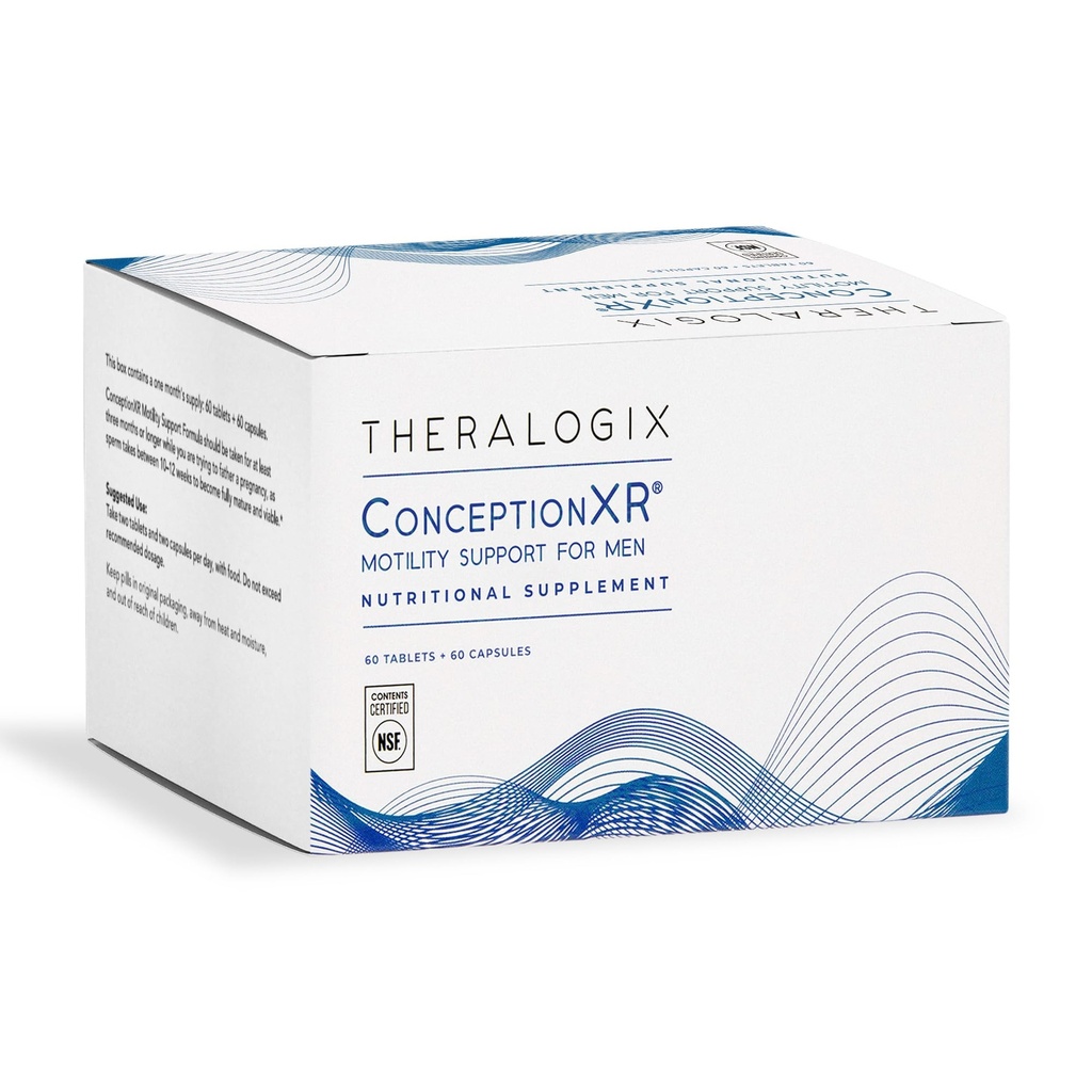 Theralogix ConceptionXR Motility Support Formula - Men's Preconception Vitamins for Fertility Supplements for Sperm Health* - NSF Certified - 60 Tabs + 60 Caps (30-Day Suppliment)