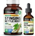 BIO KRAUTTER Stinging Nettle 100 Capsule & Saw Palmetto Tincture 2 Fl. Oz.