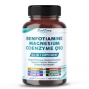 Benfotiamină cu magneziu şi coenzime Q10 - Suportă sănătatea nervoasă, wellness celulară şi sănătatea ochilor - Made in The USA- 150 Capsule