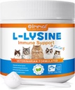 L-Lysine pulbere pentru pisici, Lysine Supliment pentru pisici, Suport Sistemul imunitar, Respirație și funcția vizuală și alergii Ajutor, Animale de companie Consumabile Multivitamine, Aroma de somon - 4.23 oz / 120g