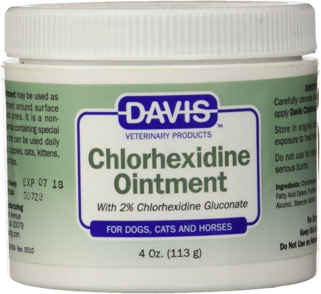 Davis 2% Clorhexidină Ointment, 4 oz